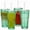 Green, variant on 20 oz Green Ribbed Glass Tumbler with Lid and Straw, Spill-proof Iced Coffee Cups, Hobnail Drinking Set of 4, Vintage Glassware
