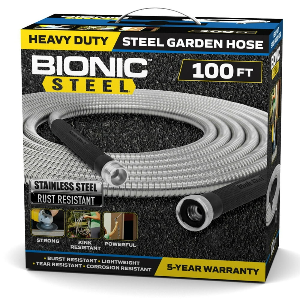 Bionic Steel Garden Hose, 304 Stainless Steel Metal Water Hose