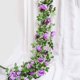 thumbnail image 4 of 2 piezas de 7,5 pies. Enredadera de rosas artificiales para decoración de festivales, guirnalda de flores de seda colgante para decoraciones de pared del hogar al aire libre, 4 of 5