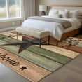 thumbnail image 4 of Texas Star Vintage Area Rugs 8'x10', Washable Small Throw Rugs for Living Room Patio, Berry Sage Green Brown Wooden Indoor Outdoor Rug Non-Slip Low Pile Carpet Runner Reversible Floor Mats, 4 of 8