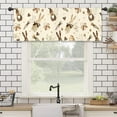 thumbnail image 4 of Easter Eggs Bunny Rabbit Kitchen Curtain Valance 54W x 18L Inch Carrot Holiday Rod Pocket Short Cafe Small Window Treatment Drapes Decor, 4 of 6