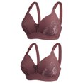 thumbnail image 3 of Bigersell Cross Back Bras for Women Clearance 2pc Tube Tops Bra Push-Up Bra Style R3903 V-Neck Seamless Bras Hook and Eye Bra Closure Women Size Sports Bra with Underwire Coffee S, 3 of 3