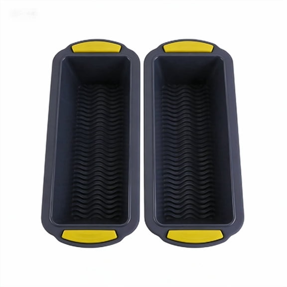 ROSOZ Premium 2-Pack Silicone Loaf Pans - Baking Molds for Toast, Bread & Cakes - Flexible, Non-Stick & Oven Safe Bakeware。