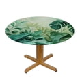 thumbnail image 3 of Acheng Round Tablecloth Palm Leaves with Lush Branches and Leaves Tropical Jungle Palm Leaves with Charming Colors 38-42, 3 of 8