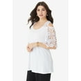 thumbnail image 3 of Roaman's Women's Plus Size Cold Shoulder Ultrasmooth Fabric Tunic, 3 of 5