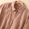 thumbnail image 5 of Hrsba Womens Long Sleeve Turndown Collar Blouse & Shirt,Womens' Tops Solid Color Collared Long Sleeve Fall Casual Wear, 5 of 5