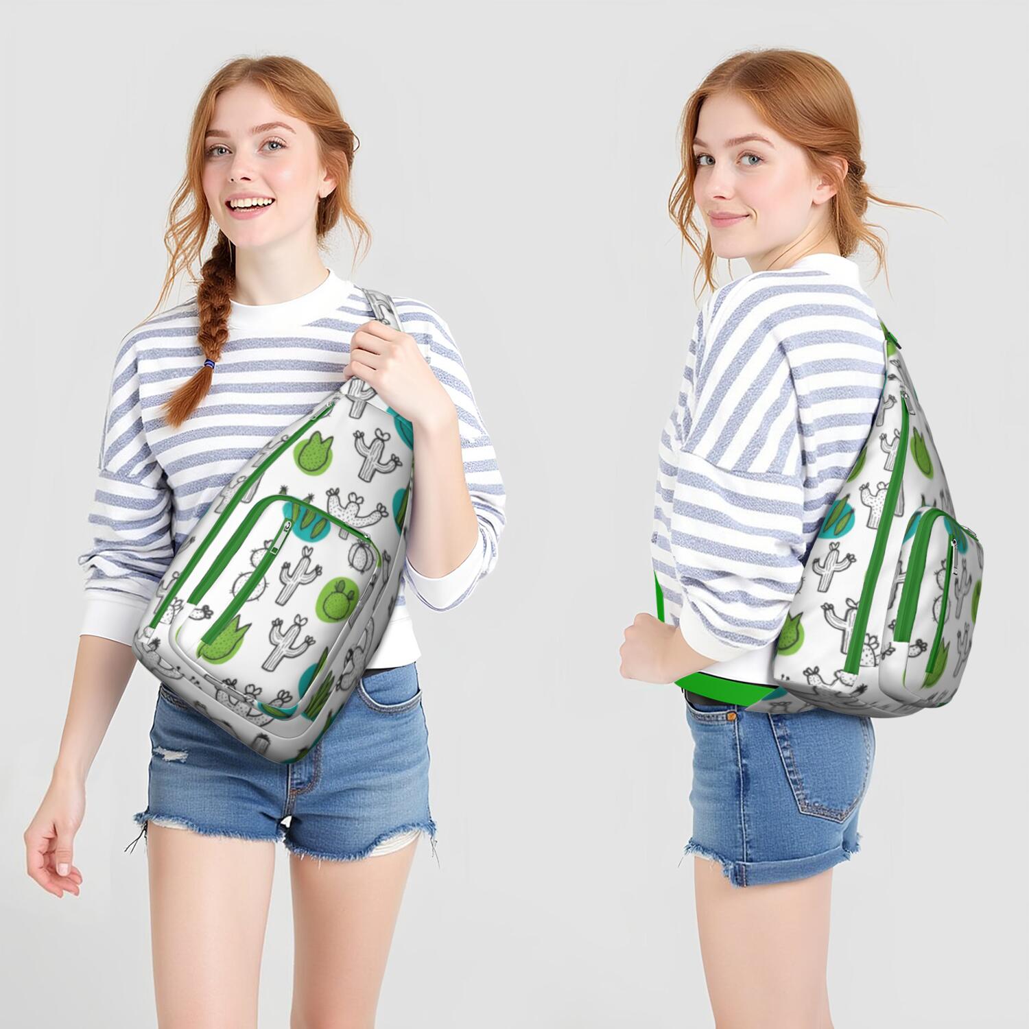 Cactus Sling Bag Crossbody Backpack,Sling Backpack Trendy Sling Backpack for Women/Men for Travel Outdoor Activities