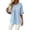 Sky Blue, variant on Gbobgt Women's Blouses Half Sleeve Crew Neck Casual Lightweight Summer Tops for Daily Office And Vacation Outfits Black L