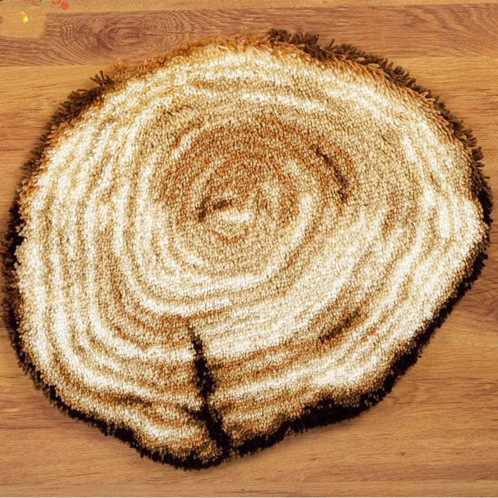 Latch hook rug kit,latch hook cushion kits,Tree And Leaves Latch Hook Rug Kit for Adults Crocheting Carpet Rug Yarn Sofa Cushion Mat Tapestry DIY Carpet Arts Crafts 50×38cm/20*15in