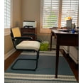 thumbnail image 4 of Boucle White Upholstered Rattan Back Elton Armed Dining Chair ,Office Chair Set (set of 2), 4 of 7
