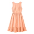 thumbnail image 5 of Ynynloco Womens Summer 100% Cotton Dresses Tie Waist V Neck Sleeveless Tiered Ruffle A-Line Tunic Mini Dress Casual Sundress Tank Dress, 5 of 8