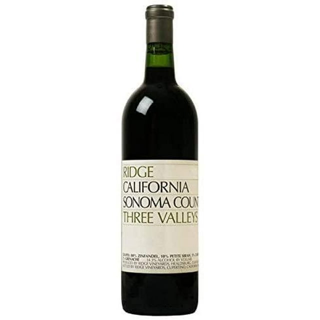 Caja de 1 Vino Tinto Ridge Three Valleys Zinfandel 750 ml Ridge Three Valleys Zinfandel