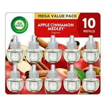 Air Wick Plug-In Scented Oil Air Freshener Warmer Refills Apple Cinnamon Medley, 10 Count