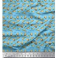 thumbnail image 1 of Soimoi Poly Georgette Fabric Bird,Carrot & Potato Vegetable Printed Craft Fabric by The Yard 52 Inch Wide, 1 of 1