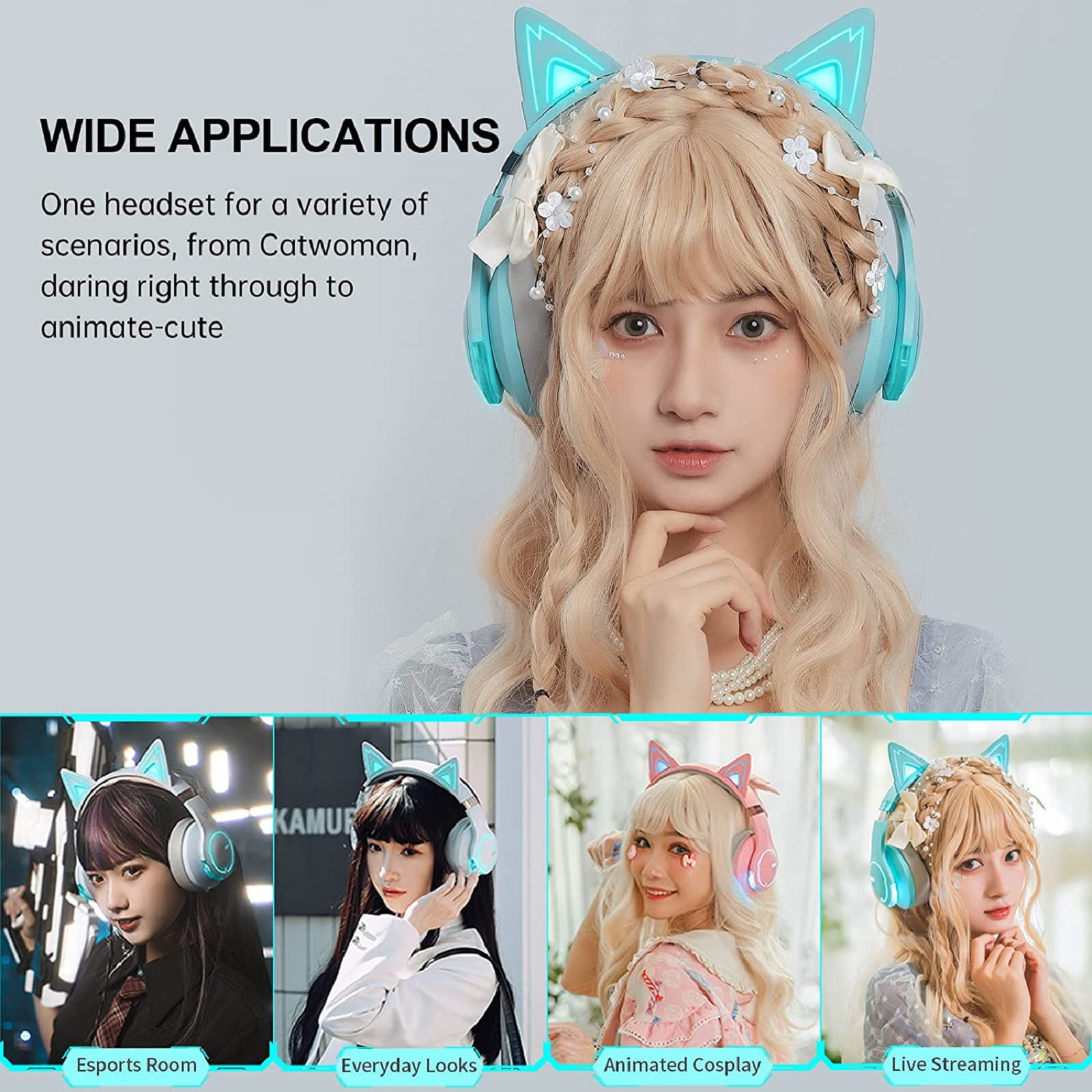 Edifier G5BT CAT Wireless Bluetooth Wired Cat Ear Gaming Headset with Mic