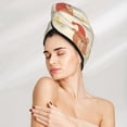 thumbnail image 2 of LNWH Microfiber Hair Drying Towel, Sleeping Bear Cute Stars Pattern Hair Dry Wrap with Button Anti Frizz Soft Bath Shower Cap Head Towel for Girls Women, 2 of 8