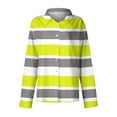 thumbnail image 4 of CLOISE Shirts for Women Fall Trendy Striped Blouses Lapel Long Sleeve Tees Loose Button Down Colorblock Dressy Casual Tops Y2k Outfits Yellow L, 4 of 4
