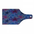 thumbnail image 1 of Psychedelic Cutting Board, Dotted Starfish and Pebbles Maritime Theme Aquatic Animal Pattern Print, Tempered Glass Cutting and Serving Board, Wine Bottle Shape, Turquoise Pink, by Ambesonne, 1 of 1