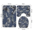 thumbnail image 3 of Blue Gray Camo Digital Pattern Bathroom Rugs Sets 3 Piece,Toilet Cover Set,Absorbent Non Slip Bathroom Mats Sets with U-Shaped Contour Rug Toilet Rug Set, 3 of 5