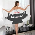 thumbnail image 7 of GZHJMY 2 Pack Pure Cotton Towel Set, Soft Highly Absorbent Machine Washable Cute Cat Face Bath Towels for Pool,Sports, Yoga, Travel（205）, 7 of 7