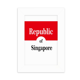 thumbnail image 1 of Singapore Lion City Flag color Marco de Fotos de escritorio imagen Blanco Pintura arte 5x7 pulgadas, 1 of 4
