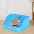 thumbnail image 6 of Rabbit Litter Potty Trainer Corner Easy to Install Rectangular Pet Pan Bedding Cage for Galesaur Chinchillas Hamster Blue, 6 of 9