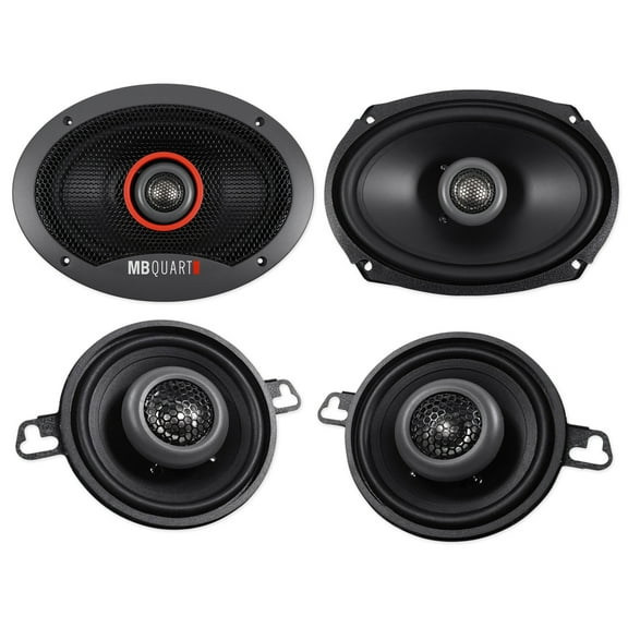 (2) MB QUART FKB169 6x9" 300 Watt Car Speakers (2) 3.5" 140 Watt Speakers