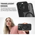thumbnail image 5 of Rancase for iPhone 13 Pro Max Case,with Magnetic Invisible Stand [Compatible with MagSafe] Shockproof Slim Translucent Anti-Slip Military Drop Protection Cover,Black, 5 of 6