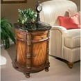thumbnail image 2 of Butler Specialty Heritage Fossil Stone Top Drum End Table, 2 of 5