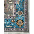 thumbnail image 4 of EORC Gray / E.BLUE Hand Knotted Wool Traditional Colorful Mahal Classic Rug, 8' x 10, 4 of 8