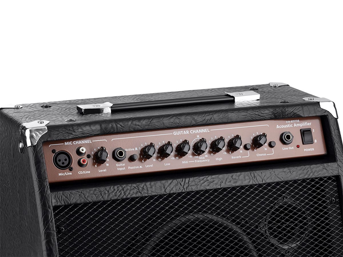 Monoprice 20-Watt Acoustic Guitar Amplifier, 3-Band EQ With Frequency Selector, Perfect For Both Practice and Small Gigs - Stage Right Series