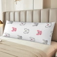 thumbnail image 2 of Balery Girl Rabbit Funda Protectora para Almohada Corporal de Algodón Hipoalergénico con Cierre(55 x 21 pulgadas), Almohadas No Incluidas, 2 of 7