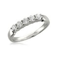 thumbnail image 2 of 1/2 Carat T.W. 5 Stone Round Diamond Platinum Bridal Wedding Band, 2 of 5