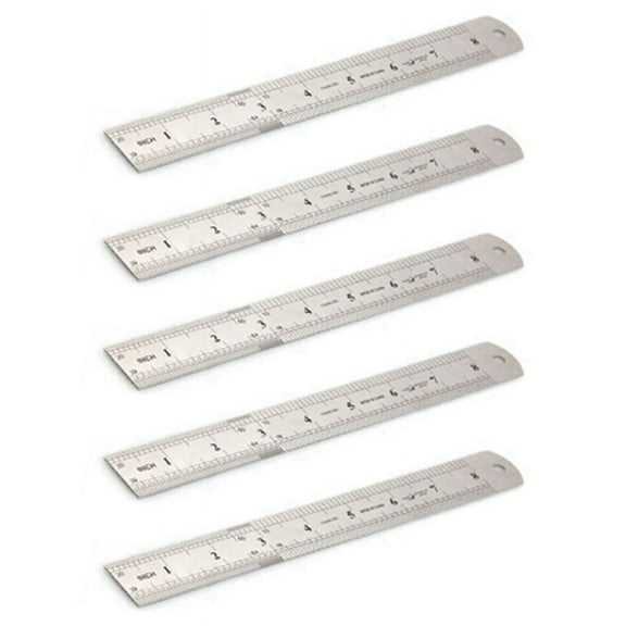 5X Vintage Stainless Steel Ruler Rule Scale Machinist Tools 20CM