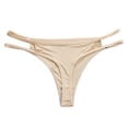 thumbnail image 5 of AWZXDE Culottes String Taille Basse pour Femmes avec Bretelles Fines Doubles Sport Respirant Couleur Unie, 5 of 5