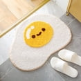 thumbnail image 2 of LAICAIW Egg Bath Mats, Soft and Absorbent Microfiber Bath Rugs, Non-Slip Shaggy Shower Carpet, Machine Wash Dry, Soft Shower Rugs for Bathroom Floor, Tub and Shower, 20x31, Egg, 2 of 7