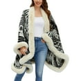 thumbnail image 5 of Tiweut Womens Trim Coat Shawls Wrap Winter Vintage Open Front Cardigan Poncho Cape Cloak,Z2 Beige,One Size, 5 of 9