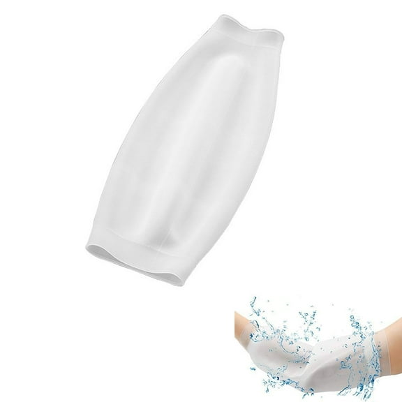 Tutuviw Line Shower Cover, line Covers for Upper arm, Sleeve Protector for Treatment, Waterproof Line Protector for Chemotherapy Shower and Bath Reusable (M, White)