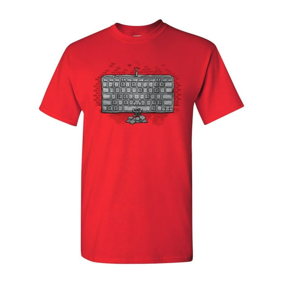 The Beggar Computer Keyboard Salih Gonenli Artworks Funny DT Adult T-Shirt Tee