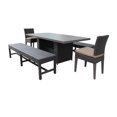 thumbnail image 1 of Belle Table à Manger Patio Rectangulaire avec 2 Chaises 2 Bancs, 1 of 2