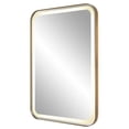 thumbnail image 3 of 09862-Uttermost-Crofton - Vanity Mirror-32.25 Inches Tall and 22.25 Inches Wide-Brushed Brass Finish, 3 of 5