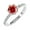 Red, variant on 1ct 18K White Gold Moissanite Rings for Women Gift D Color VVS1 Clarity Diamond Rings 925 Sterling Silver Ring jewelry Moissanite Engagement Rings with Certificate