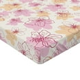 thumbnail image 4 of Ambesonne Soft Pink Fitted Sheet, Flowers Boho Neutral Art, Full Size, Cream Peach Soft Pink, 4 of 5
