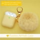 thumbnail image 5 of Funda para Airpod, funda de silicona con llavero de bola de piel compatible con Apple Airpods 2/1 Xemadio HMHZ319-3, 5 of 7