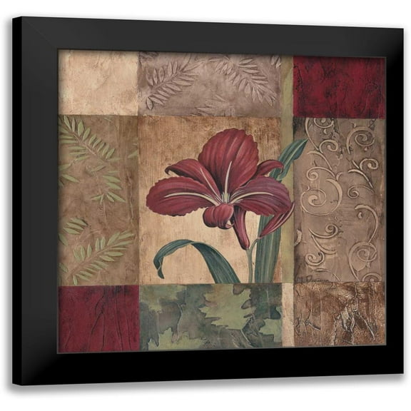 Donovan, Maria 12x12 Black Modern Framed Museum Art Print Titled - Jewel Tones II