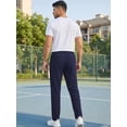 thumbnail image 3 of Xibflo Men's Elastic Waist Hiking Pants Water Resistant Quick-Dry Lightweight Outdoor Sweatpants with Zipper Pockets, 3 of 8