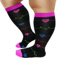 thumbnail image 1 of SUTENGDA Chaussettes de Compression Grande Taille pour Femmes & Hommes 20-30 mmhg Bas Larges Genouillères pour Récupération de Circulation, 1 of 5