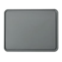 KitchenAid Classic Plastic Cutting Board with Trench, Non-Slip Edges, Dishwasher Safe, 11x14, Charcoal Gray