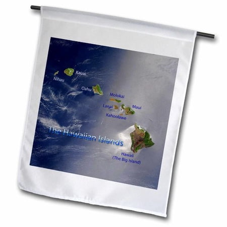 3dRose View of the Hawaiian Islands  Garden Flag  18 by 27-Inch