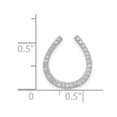 thumbnail image 2 of Auriga Fine Jewelry 14K White Gold 1/6ct. Diamond Horseshoe Chain Slide Pendant for Women, 2 of 4